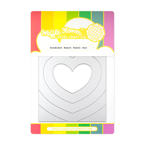 Waffle Flower Gradient Heart Panel Die