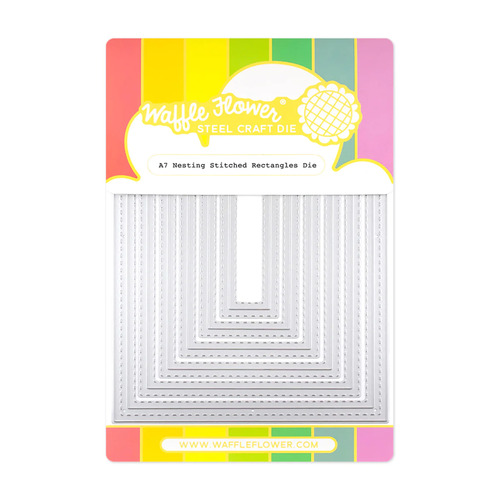 Waffle Flower A7 Stitched Rectangles Die