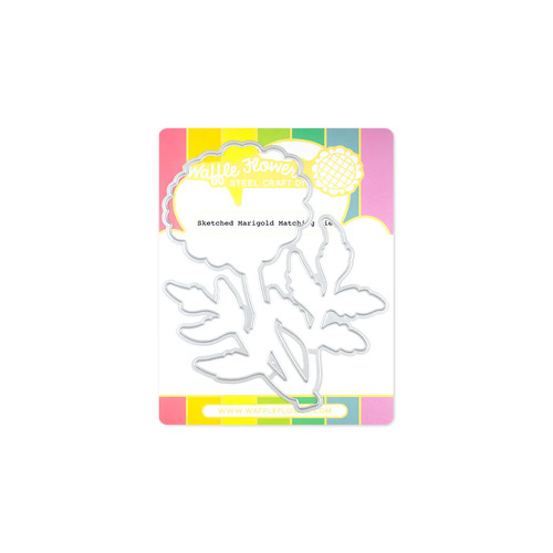 Waffle Flower Sketched Marigold Matching Die