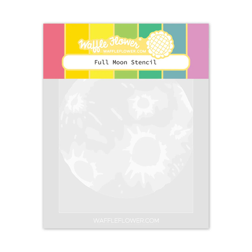 Waffle Flower Full Moon Stencil