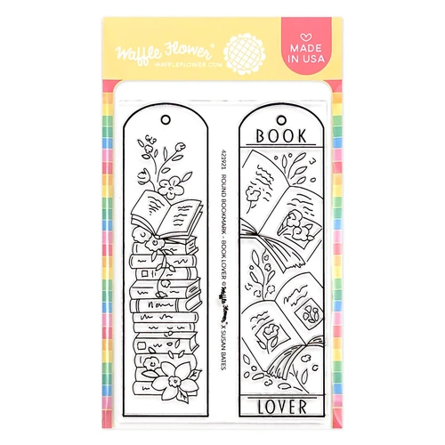 Waffle Flower Round Bookmark - Book Lover Stamp Set