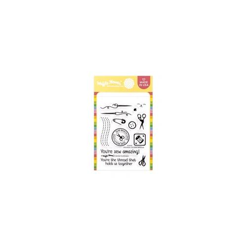 Waffle Flower Postage Collage Sew Fun Stamp Set