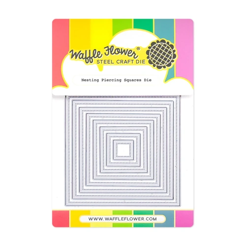 Waffle Flower Nesting Piercing Squares Die