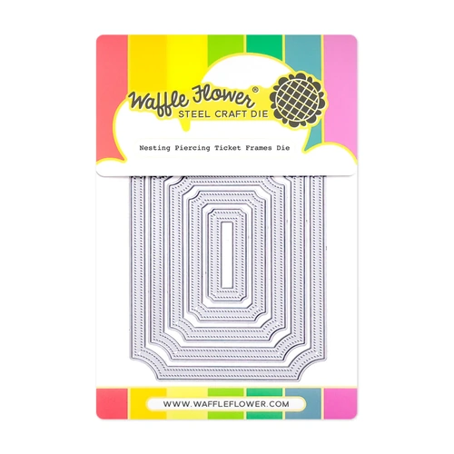Waffle Flower Nesting Piercing Ticket Frames Die