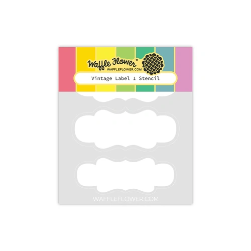 Waffle Flower Vintage Label 1 Stencil