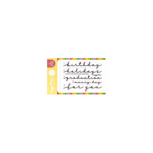 Waffle Flower Overlapping Happy Additions Stamp Set