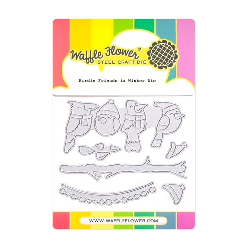 Waffle Flower Birdie Friends in Winter Die