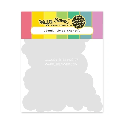 Waffle Flower Cloudy Skies Stencil