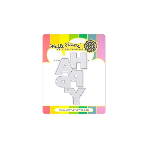 Waffle Flower Overlapping Vertical Happy Word Die