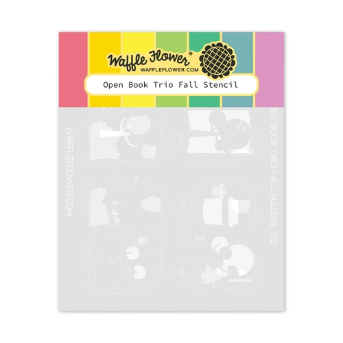 Waffle Flower Open Book Trio Fall Stencil