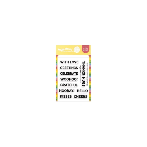Waffle Flower Nesting Postage Collage Greetings Stamp Set