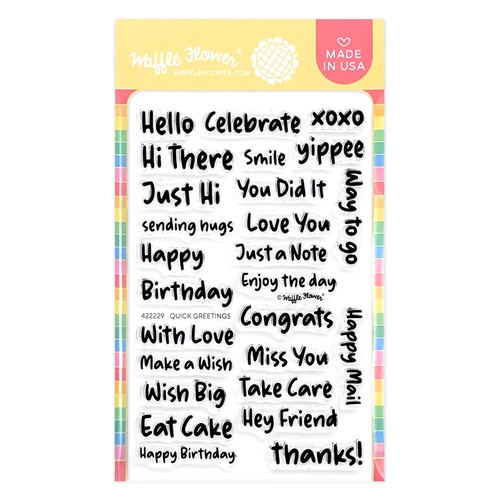 Waffle Flower Quick Greetings Stamp Set