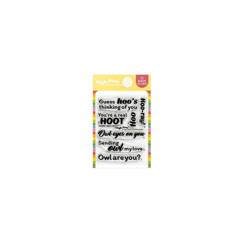Waffle Flower Real Hoot Sentiments Stamp Set