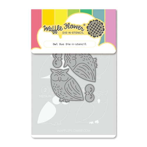 Waffle Flower Owl Duo Die-n-Stencil
