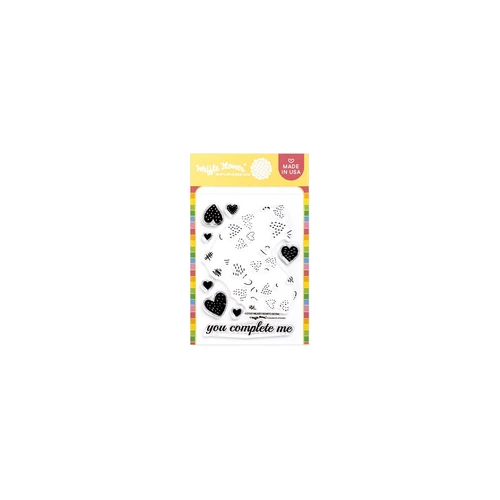Waffle Flower Inlaid Hearts Detail Stamp Set