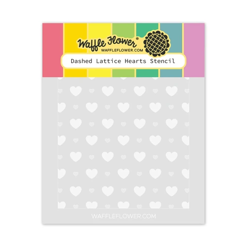 Waffle Flower Dashed Lattice Hearts Stencil