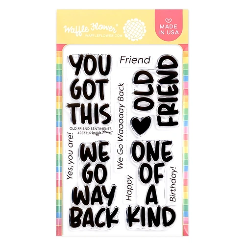 Waffle Flower Old Friend Sentiments Stamp Set