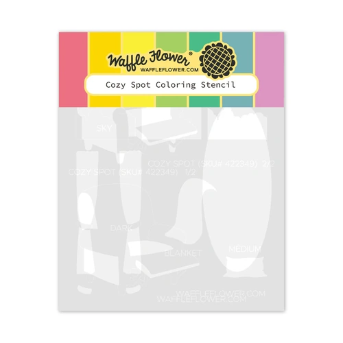 Waffle Flower Cozy Spot Coloring Stencil