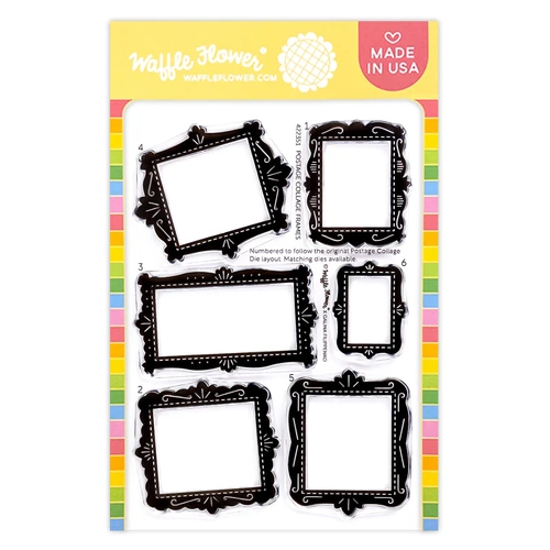 Waffle Flower Postage Collage Frames Stamp Set