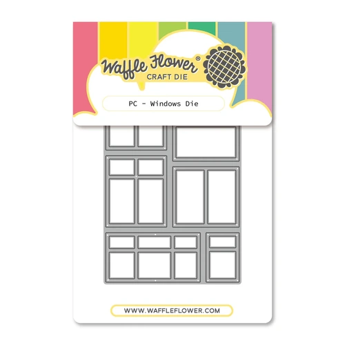 Waffle Flower Postage Collage Windows Die