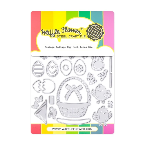 Waffle Flower Postage Collage - Egg Hunt Icons Die