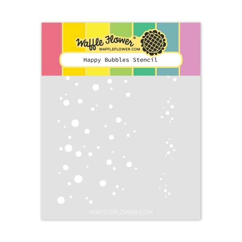 Waffle Flower Happy Bubbles Stencil
