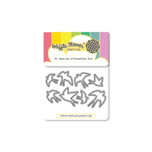 Waffle Flower Postage Collage Swallow Silhouettes Die