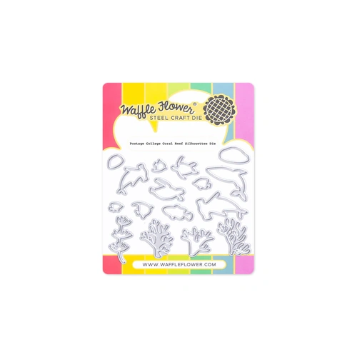 Waffle Flower Postage Collage Coral Reef Silhouettes Die