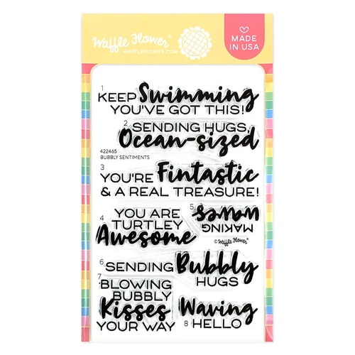 Waffle Flower Bubble Sentiments Stamp Set