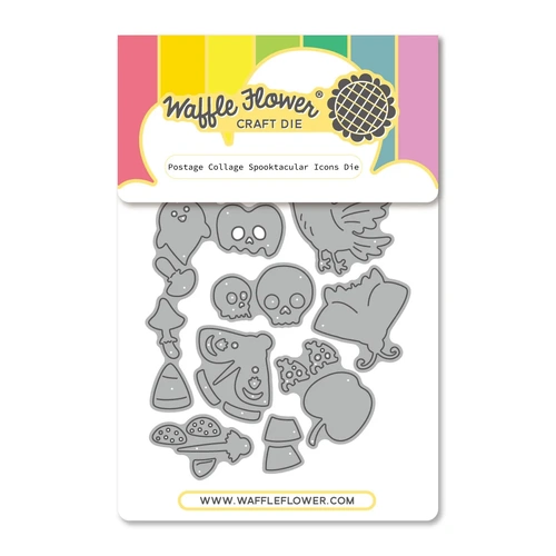 Waffle Flower Postage Collage Spooktacular Icons Die