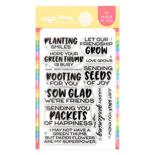 Waffle Flower Green Thumb Sentiments Stamp Set