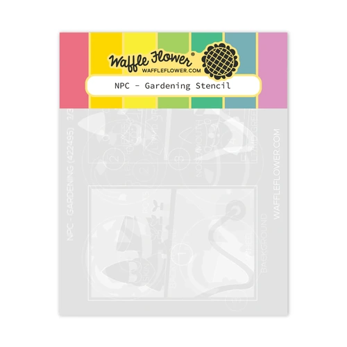 Waffle Flower Nesting Postage Collage Gardening Stencil