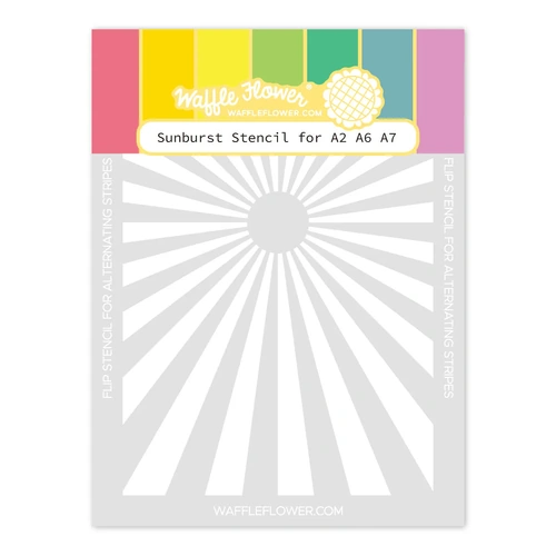 Waffle Flower Sunburst Stencil for A2, A6, A7