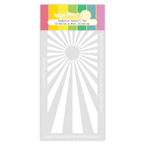 Waffle Flower Sunburst Stencil for Slimline & Mini Slimline