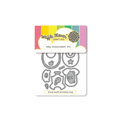 Waffle Flower Baby Announcement Die