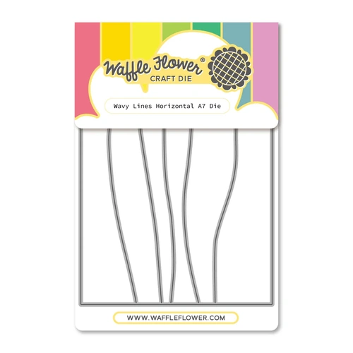 Waffle Flower Wavy Lines Horizontal A7 Die