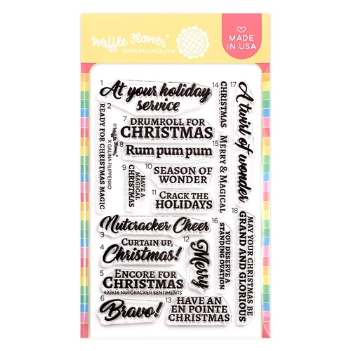 Waffle Flower Nutcracker Sentiments Stamp Set