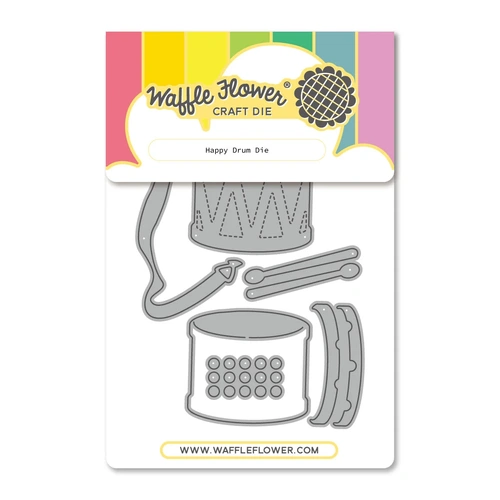 Waffle Flower Happy Drum Die