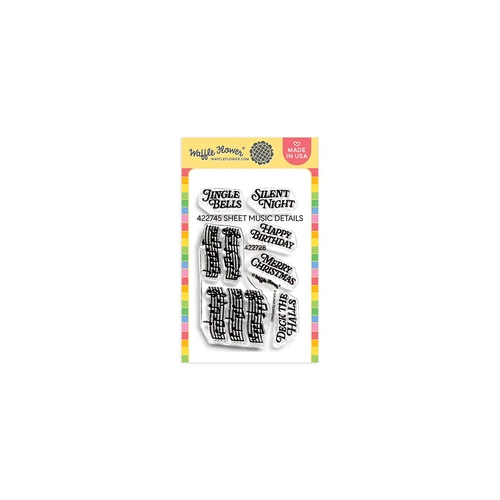 Waffle Flower Sheet Music Details Stamp Set