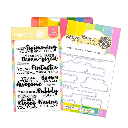 Waffle Flower Bubble Sentiments Combo