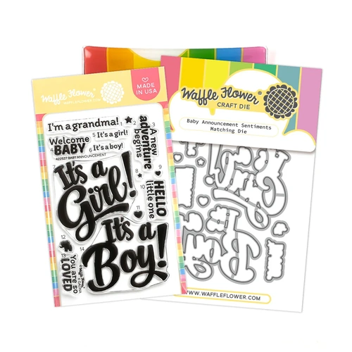 Waffle Flower Baby Announcement Sentiments Combo