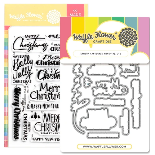Waffle Flower Simply Christmas Stamp & Die Combo