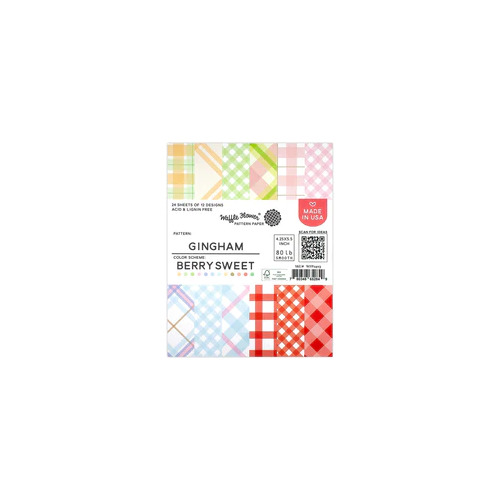 Waffle Flower Berry Sweet Gingham Paper Pad