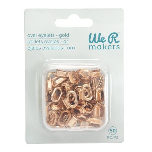 We R Crop-A-Dile Oval Eyelets - Gold 50pc