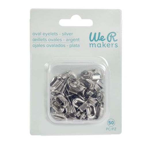 We R Crop-A-Dile Oval Eyelets - Silver 50pc
