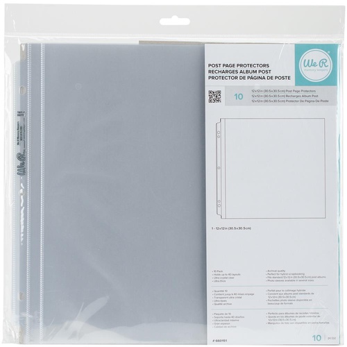 We R Memory Keepers Post Bound Photo Sleeves 12x12" Full Page 10pk