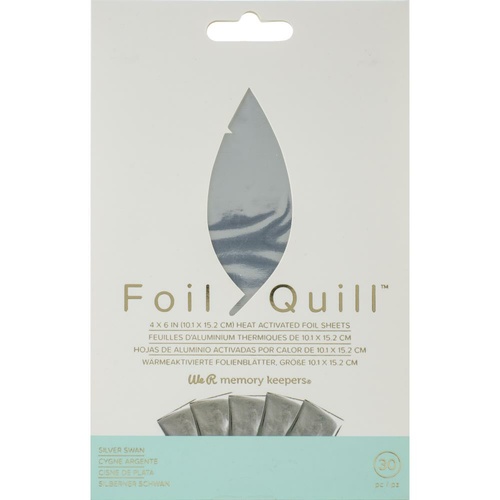 We R Memory Keepers Foil Quill Foil Sheets Silver Swan