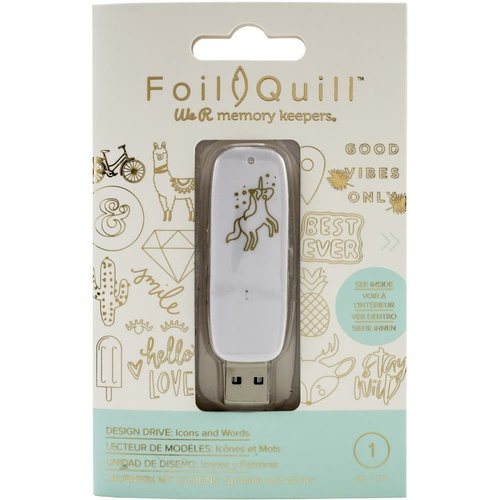 We R Memory Keepers Foil Quill USB Drive Icons & Words