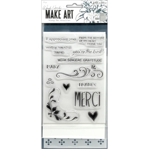 Wendy Vecchi Make Art Stamp, Die and Stencil Set Merci & More