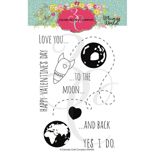 Colorado Craft Company Whimsy World Stamp To the Moon